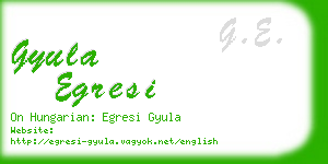 gyula egresi business card